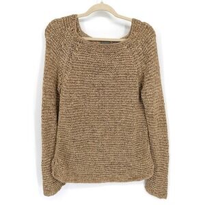 Sigrid Olsen Hand Knit Silk/Nylon Summer Sweater S Chunky Knit Coastal Chic